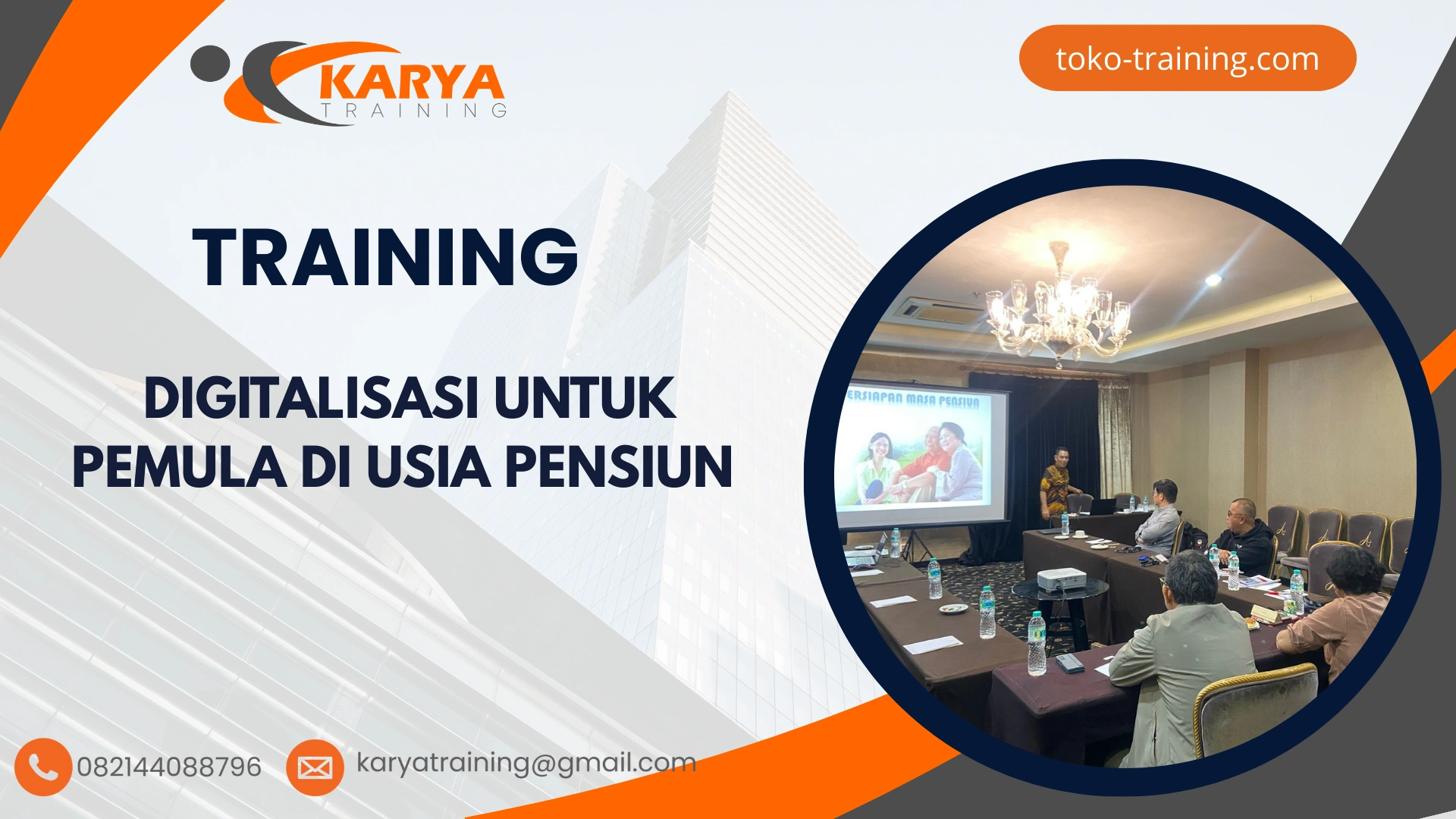 TRAINING DIGITALISASI UNTUK PEMULA DI USIA PENSIUN